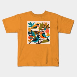 Ornamental Bird Art Kids T-Shirt